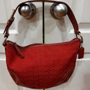 COACH NWOT Red Signature Leather Bag